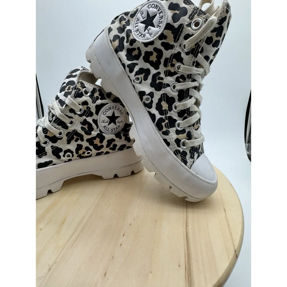 Converse Chuck Taylor All Star Lugged Leopard High Top Platform Sneakers 6.5 Y2K